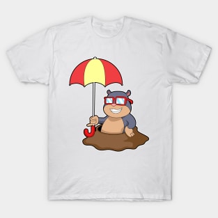 Mole at Raining with Umbrella T-Shirt